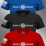 3 Pack of Women's Relaxed Fit Straight Logo Tee's | GRITGEAR™ Apparel