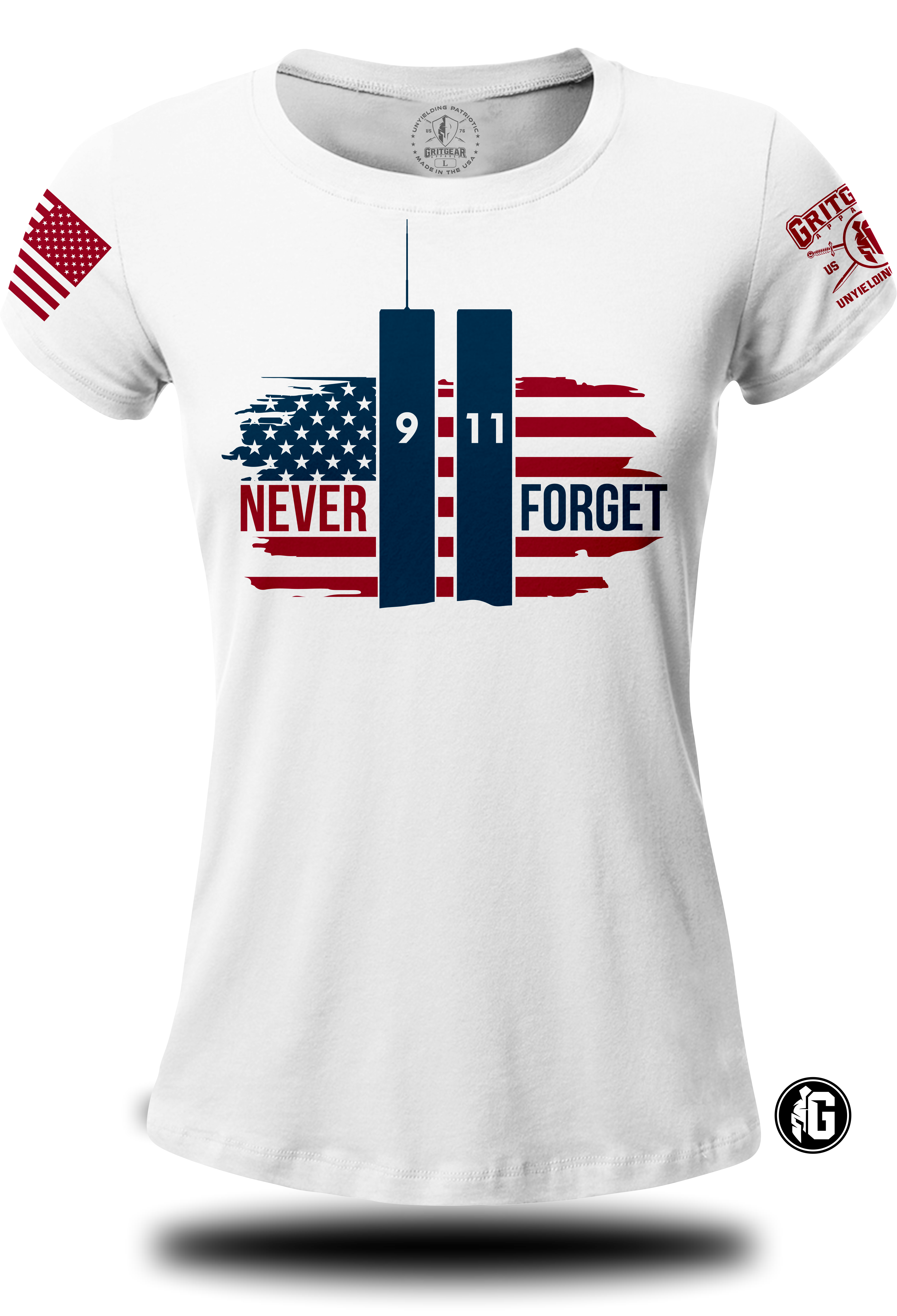 911 Never Forget Ladies Tee | GRITGEAR™ Apparel