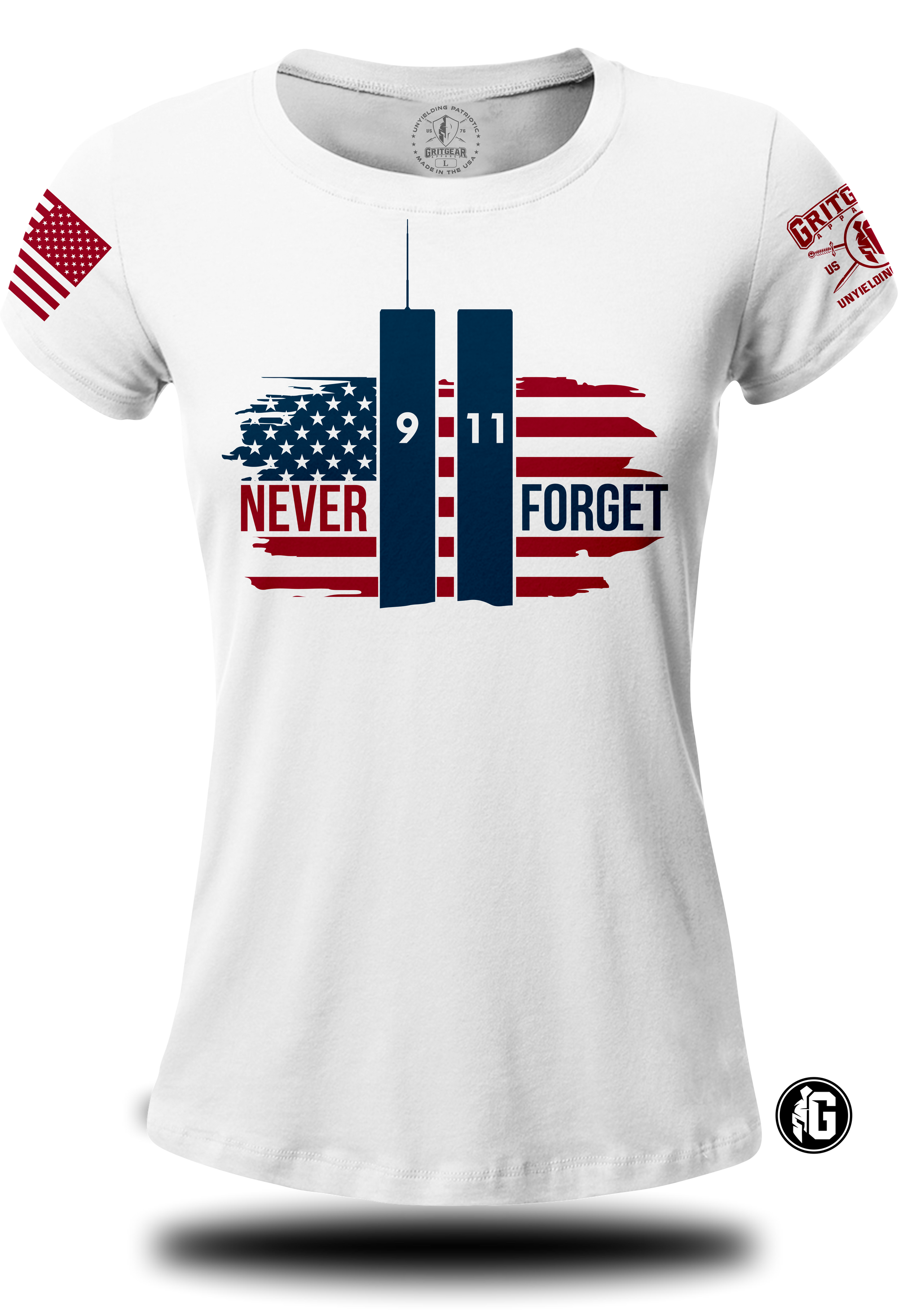 911 Never Forget Ladies Tee | Grit Gear Apparel