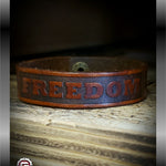 Leather FREEDOM Bracelet Cuff | GRITGEAR™ Apparel