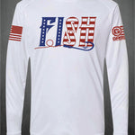 Ryan Weaver FISH Stars and Stripes LS Dry Fit | Grit Gear Apparel