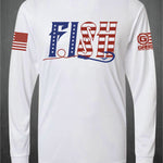 Ryan Weaver FISH Stars and Stripes LS Dry Fit | Grit Gear Apparel