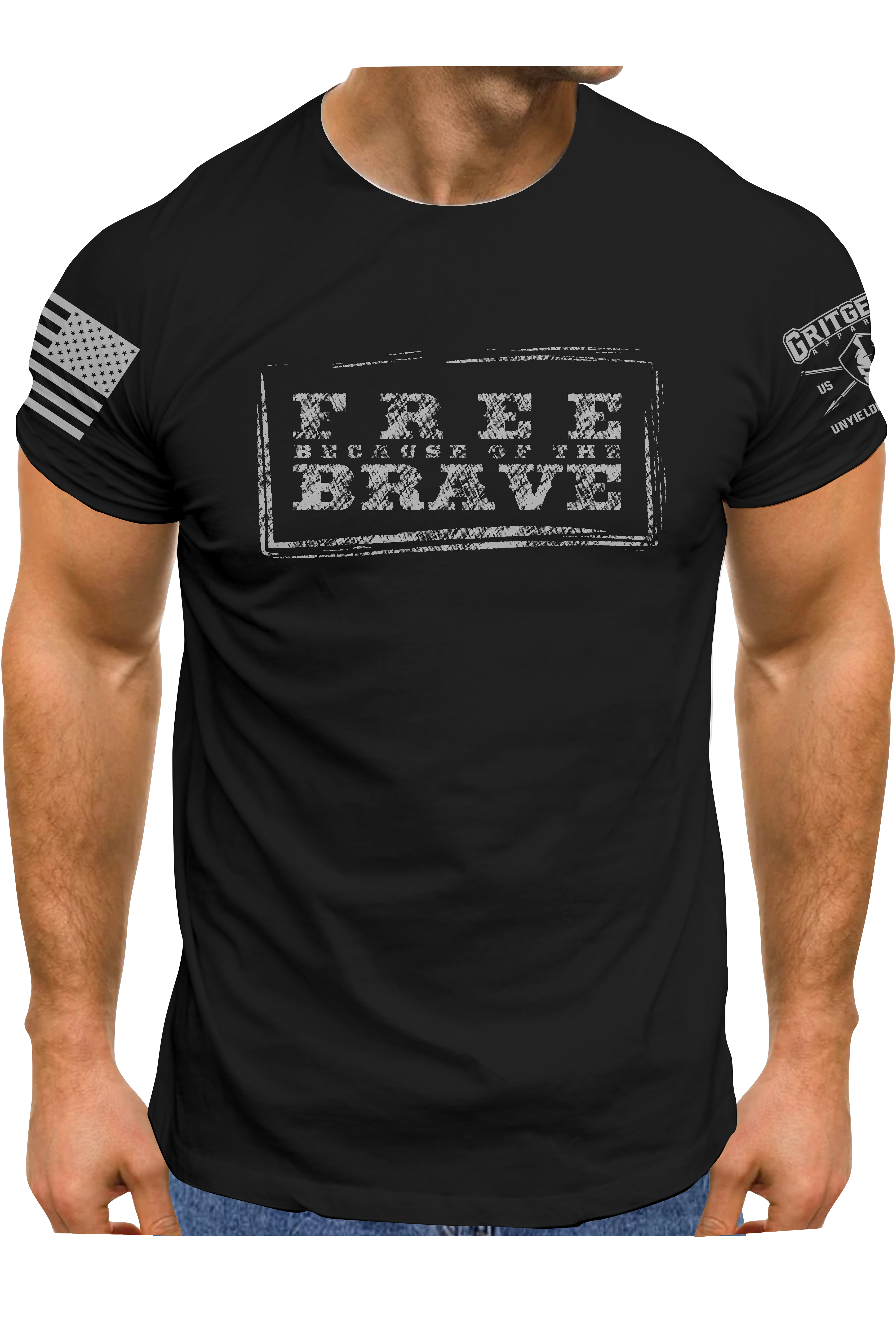 Free Because of the Brave T-shirt | Grit Gear Apparel ®