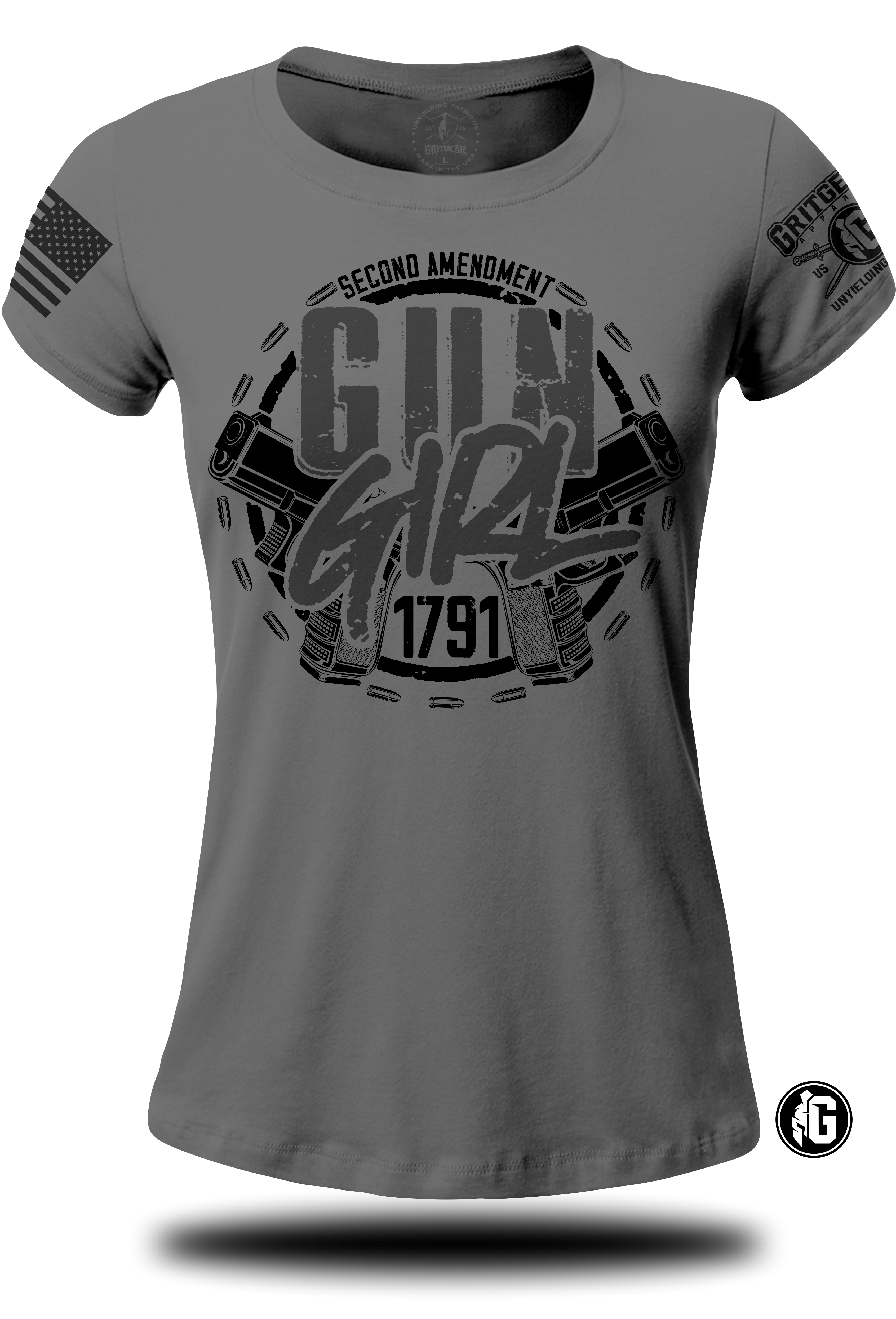 Gun Girl 2nd Amendment Ladies T-shirt | Grit Gear Apparel