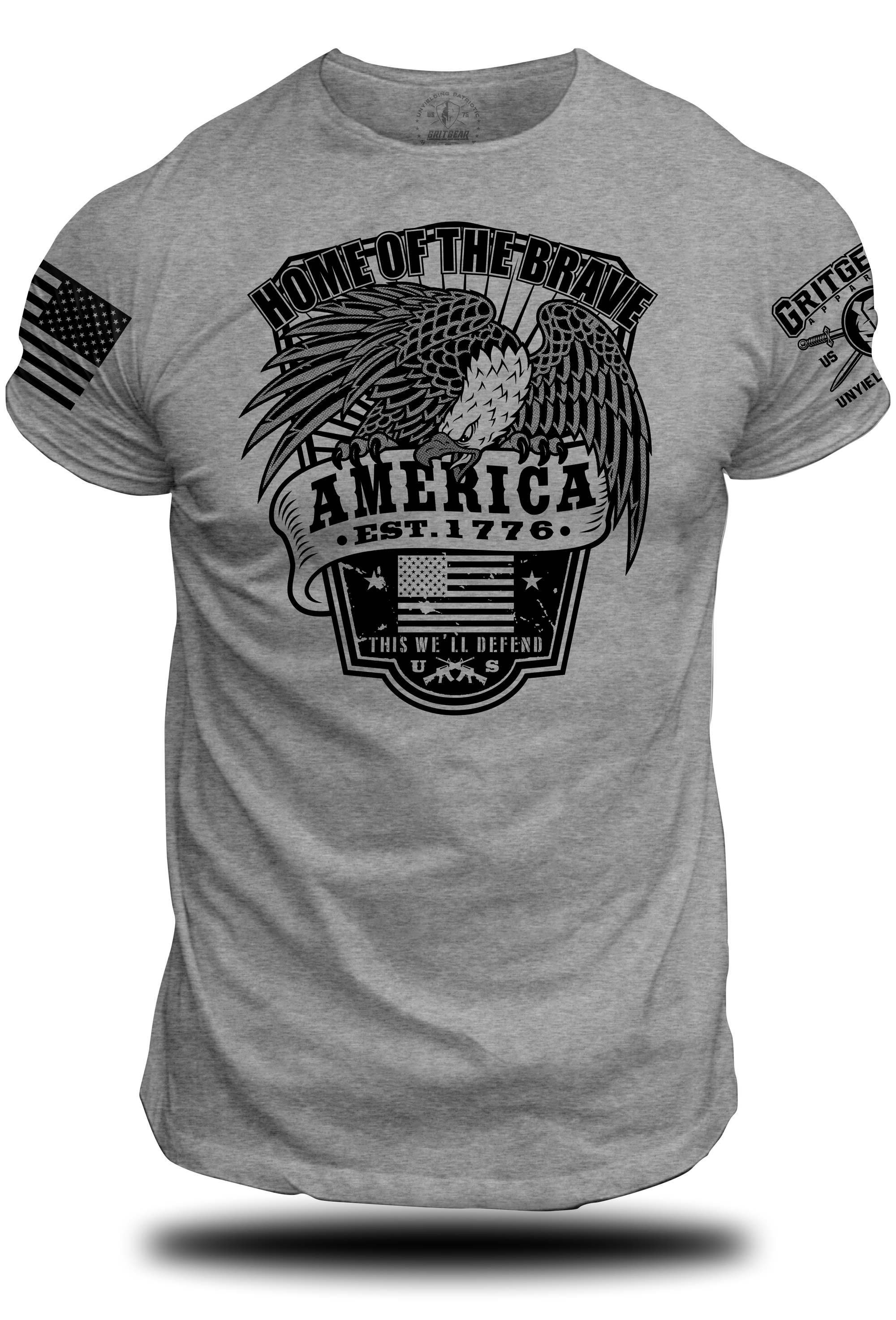 Home of the Brave Eagle Tee | Grit Gear Apparel