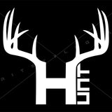 Buck Antlers Hunt Vinyl Decal | Grit Style Gear