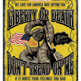 Don't Tread on Me - Liberty or Death Tin Sign