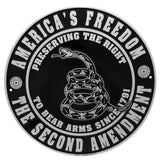 Second Amendment Circle Tin Sign