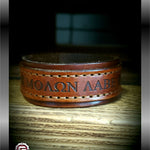 Leather Molon Labe Cuff Bracelet | GRITGEAR Apparel