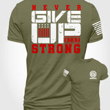 Men's T-shirt - Never Give Up Stay Strong | Grit Gear Apparel