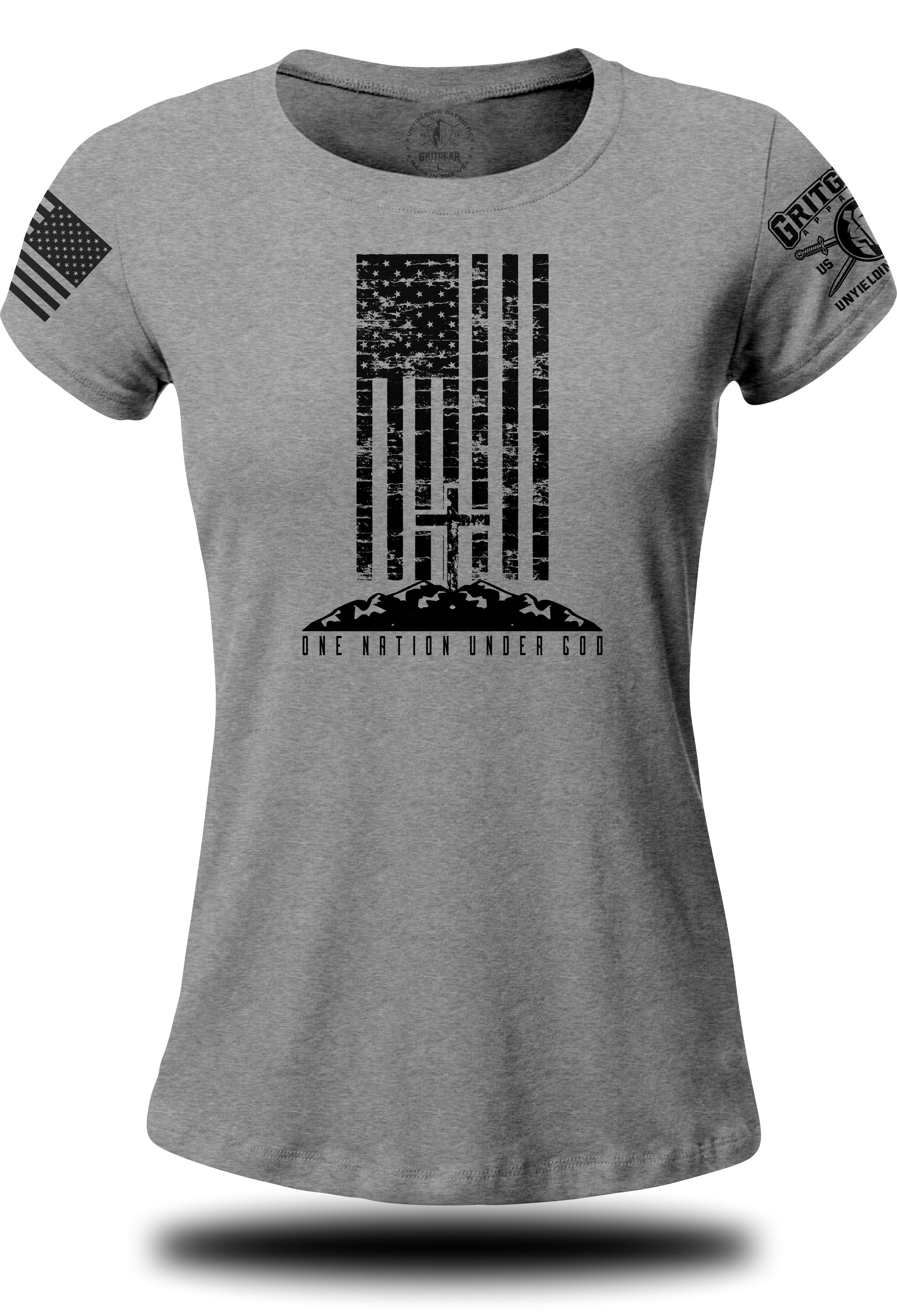 One Nation Under God - Ladies Tee | Grit Gear Apparel