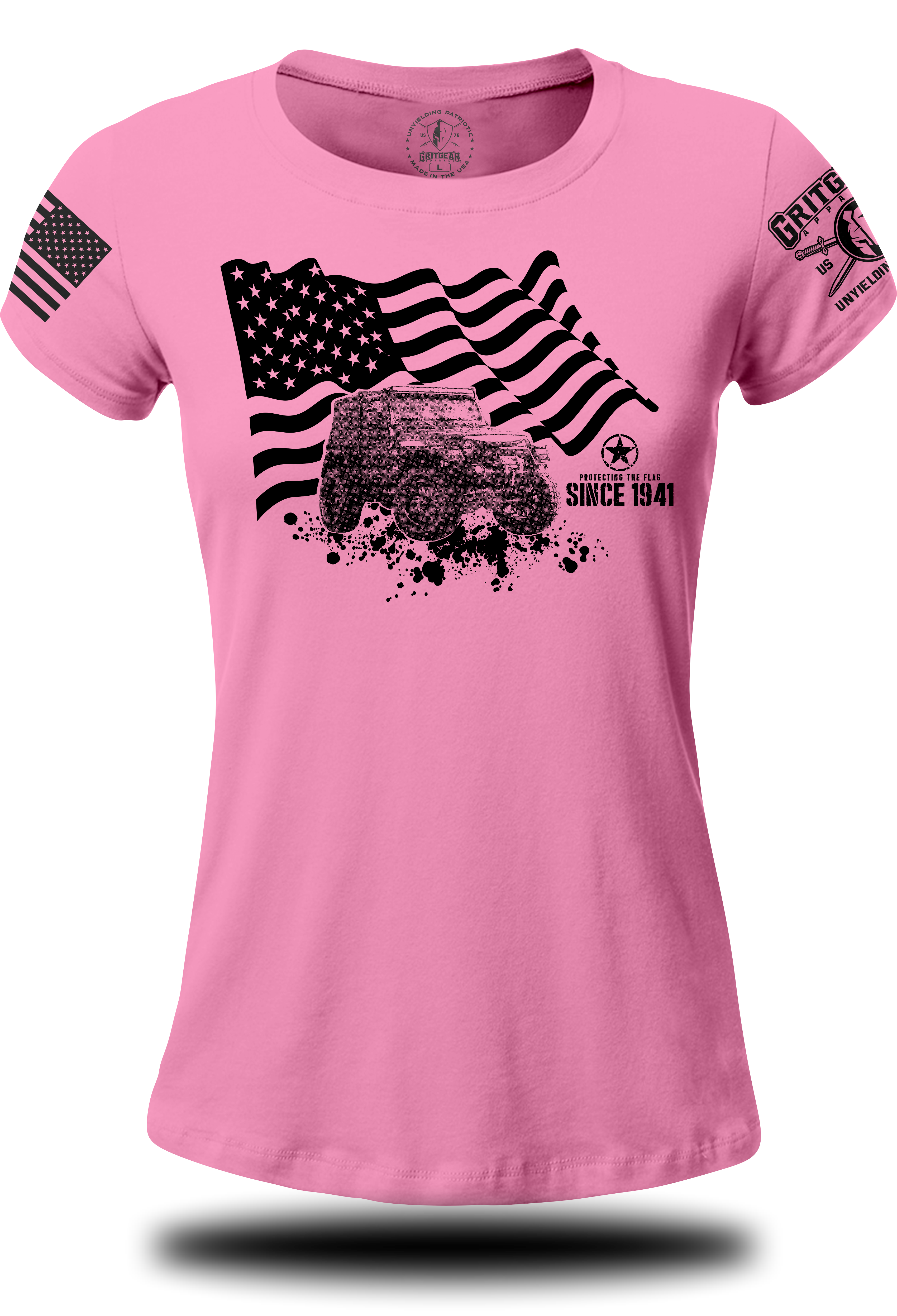 Protecting The Flag Ladies T-Shirt | Grit Gear Apparel