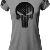 Punisher Stars and Stripes Women's Tee | Grit Gear Apparel