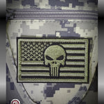 Punisher Black and Green Embroidered Patch | GRITGEAR™ Apparel