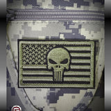 Punisher Black and Green Embroidered Patch | GRITGEAR™ Apparel