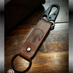 Laser Engraved Punisher Leather Key Fob | GRITGEAR™ Apparel