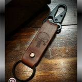 Laser Engraved Punisher Leather Key Fob | GRITGEAR™ Apparel