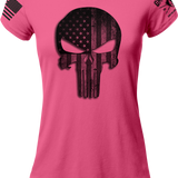 Punisher Stars and Stripes Women's Tee | Grit Gear Apparel