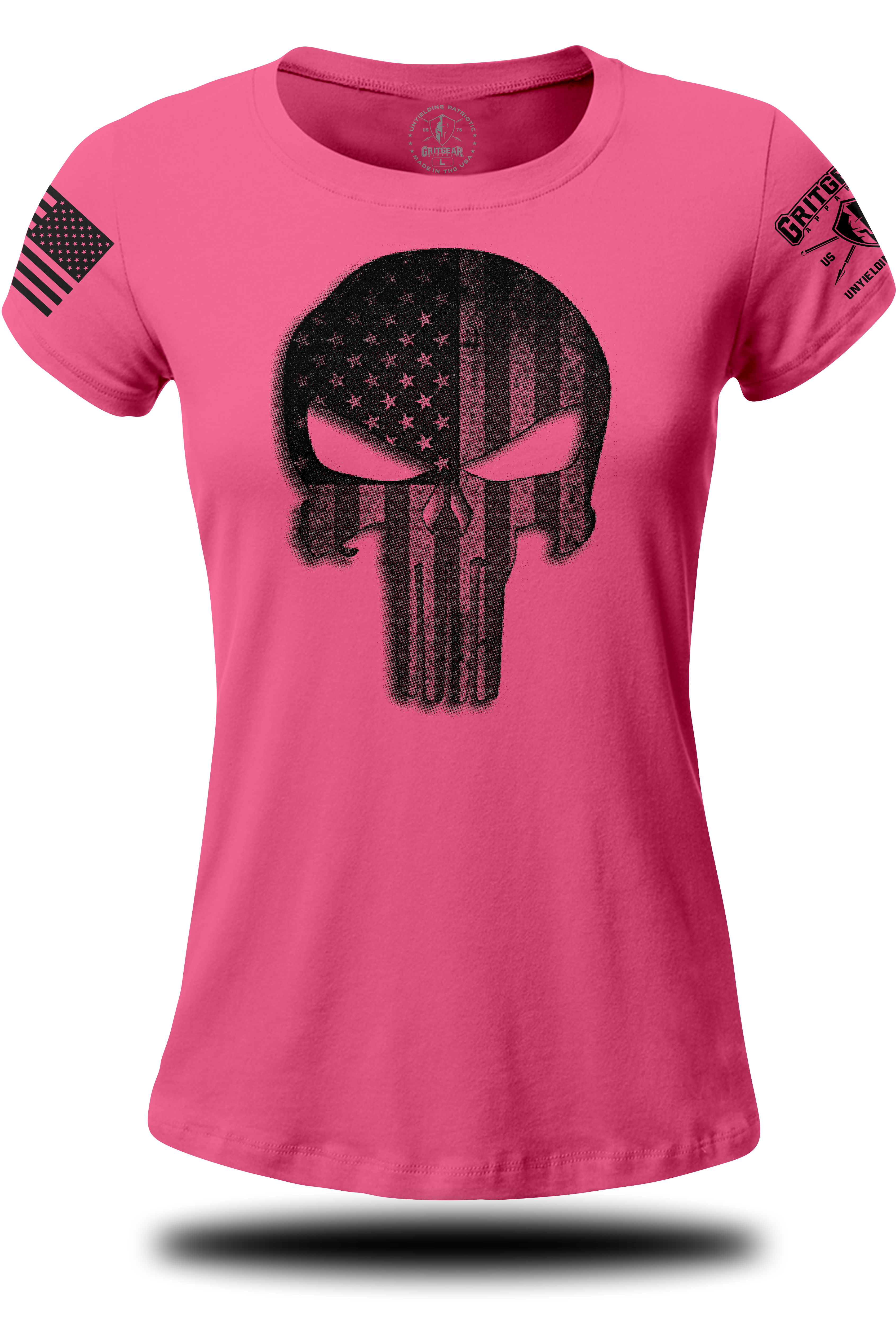 Punisher Stars and Stripes Women's Tee | Grit Gear Apparel