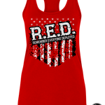 RED1 Ladies RacerBack Tank | Grit Gear Apparel ®