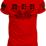 RED - Eagle Support Our Troops Tee | Grit Gear Apparel®