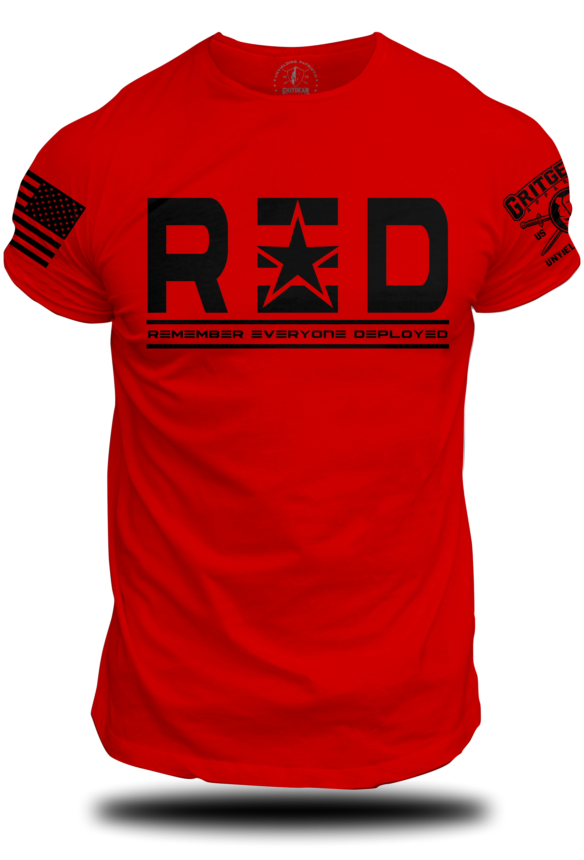 RED - Star T-shirt  | Grit Gear Apparel®