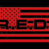 American Flag - R.E.D. Vinyl Decal | Grit Style Gear