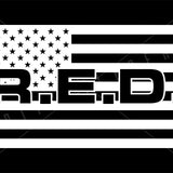 American Flag - R.E.D. Vinyl Decal | Grit Style Gear