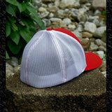 Red & White Grit Gear Logo Embroidered Hat | Grit Gear Apparel®