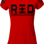RED - Star Ladies Tee | Grit Gear Apparel
