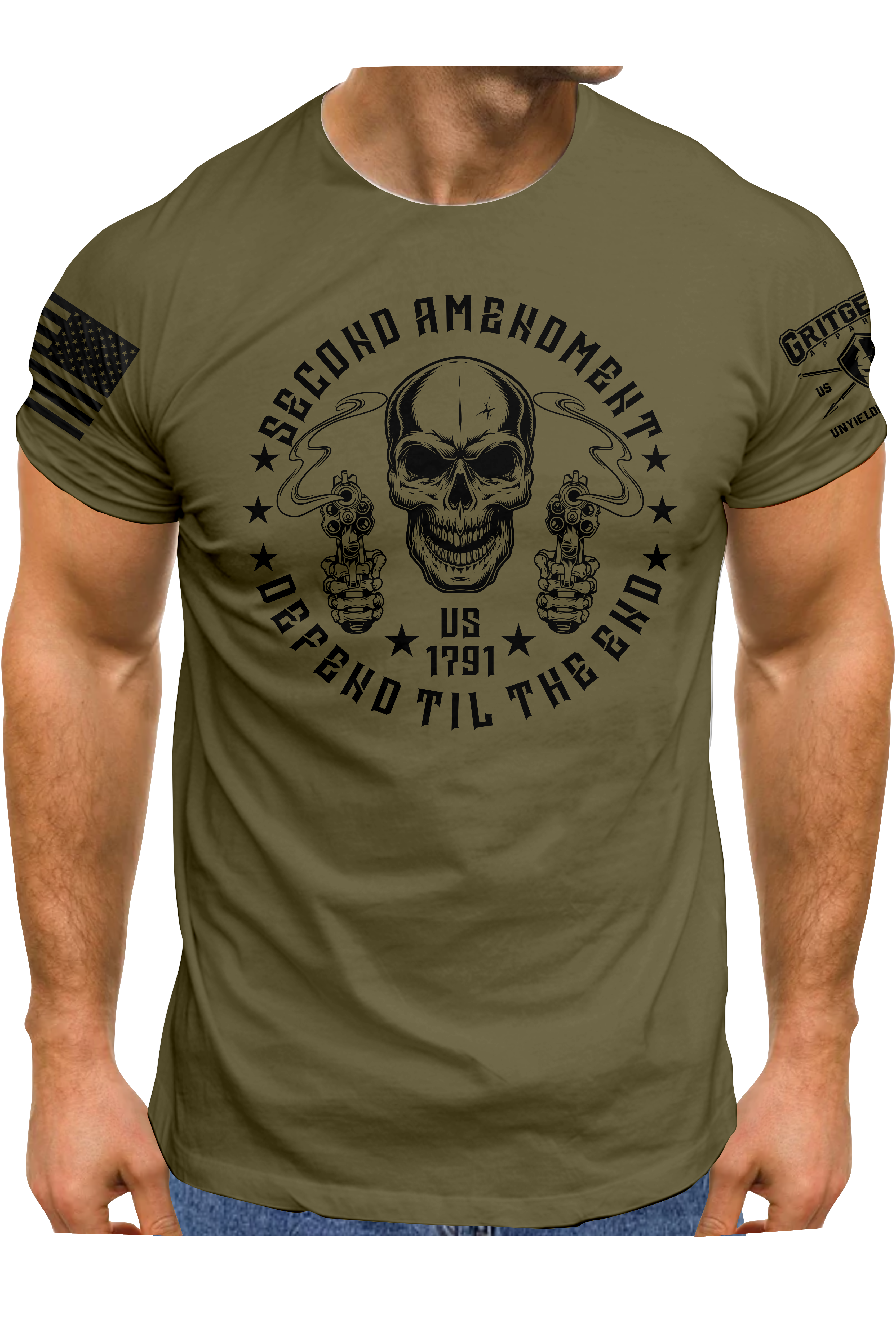 Second Amendment Defend til End Tee | Grit Gear Apparel
