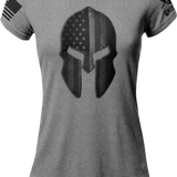 Spartan Helmet Stars and Stripes Ladies T-shirt | Grit Gear Apparel ®