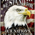 We Stand for Our Flag Tin Sign | Grit Gear Apparel®