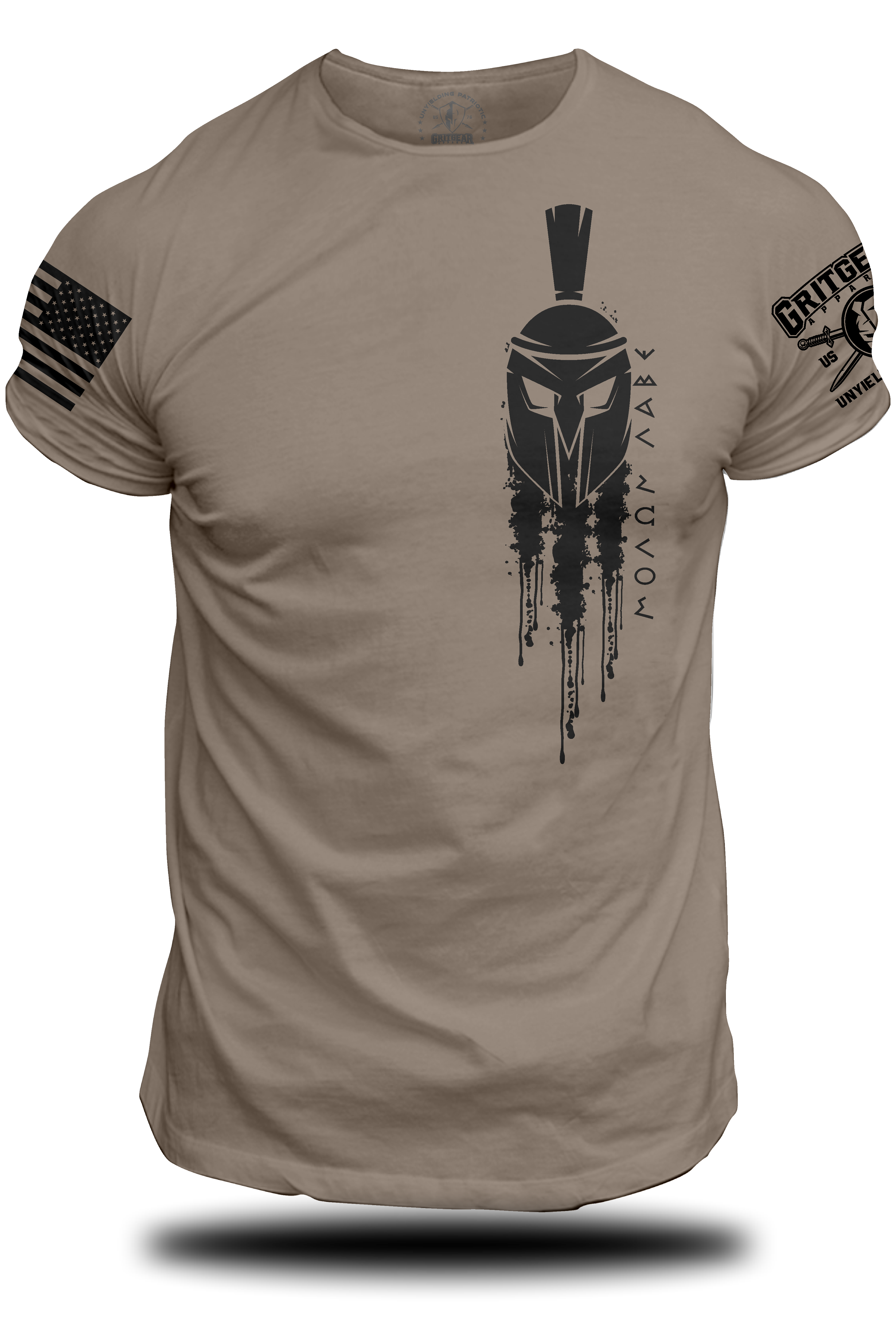 Molon Labe Helmet Side T-shirt | Grit Gear Apparel ®