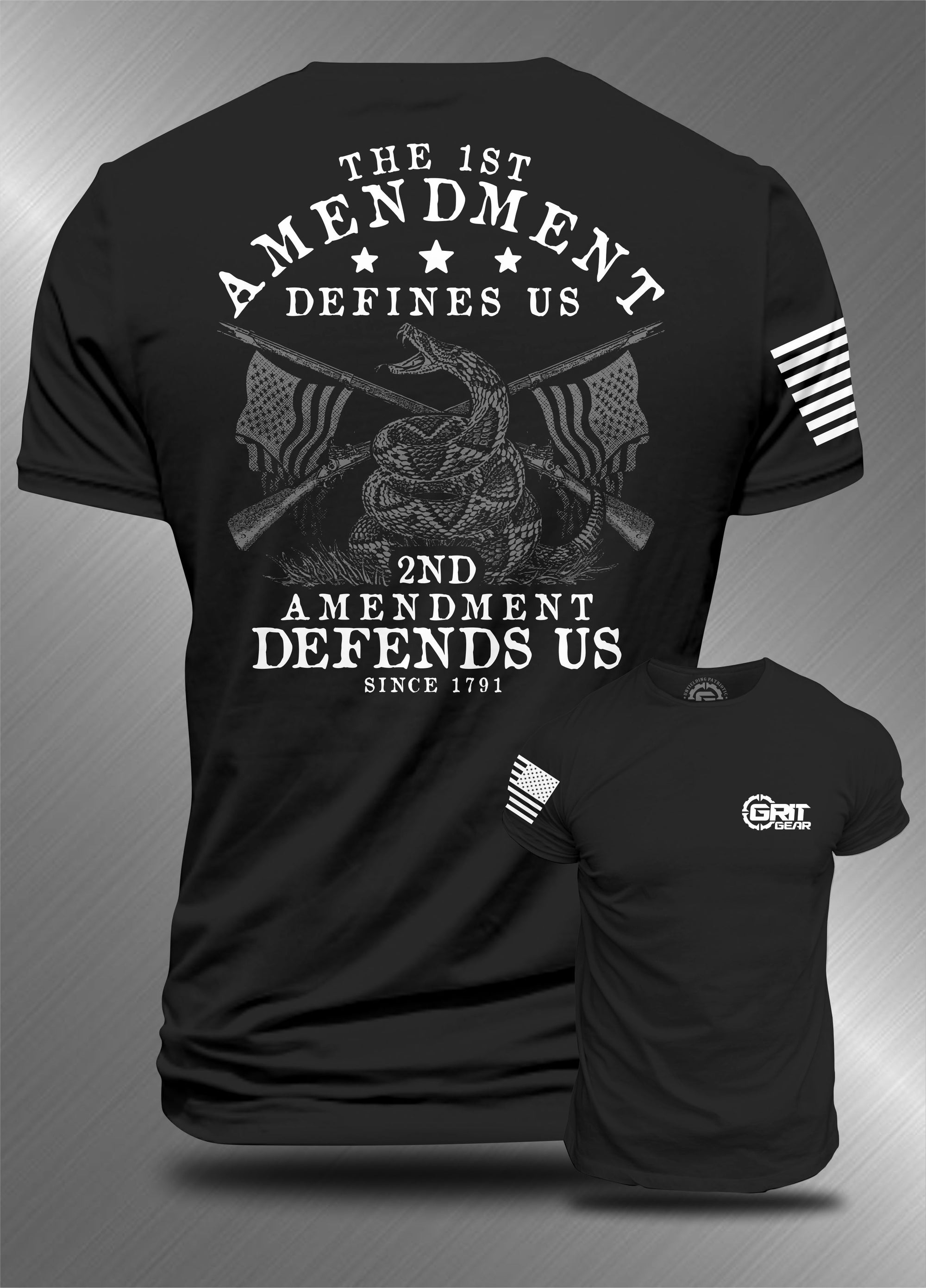 1st Defines Us, 2nd Defends Us T-shirt | GRITGEAR™ Apparel