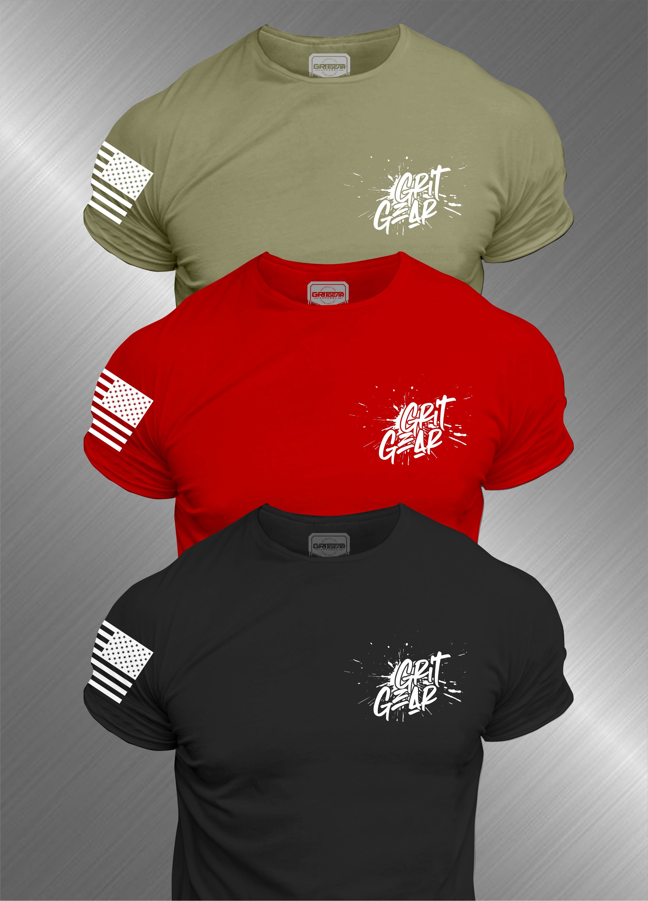 3 Pack of GRITGEAR Paint Splatter Logo | GRITGEAR™ Apparel