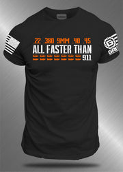 All faster Than 911 Men's Tee | GRITGEAR ™ Apparel