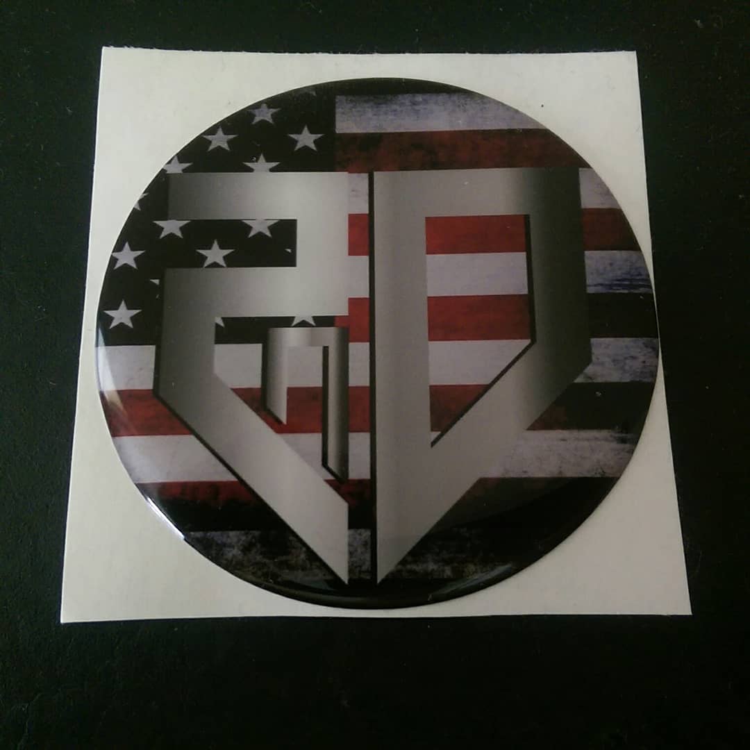 3D 2nd American Flag Doming Sticker