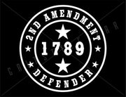 2nd Amendment Defender Vinyl Decal | Grit Style Gear