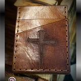 3 Nail Cross Leather Wallet - GRITGEAR™ Apparel