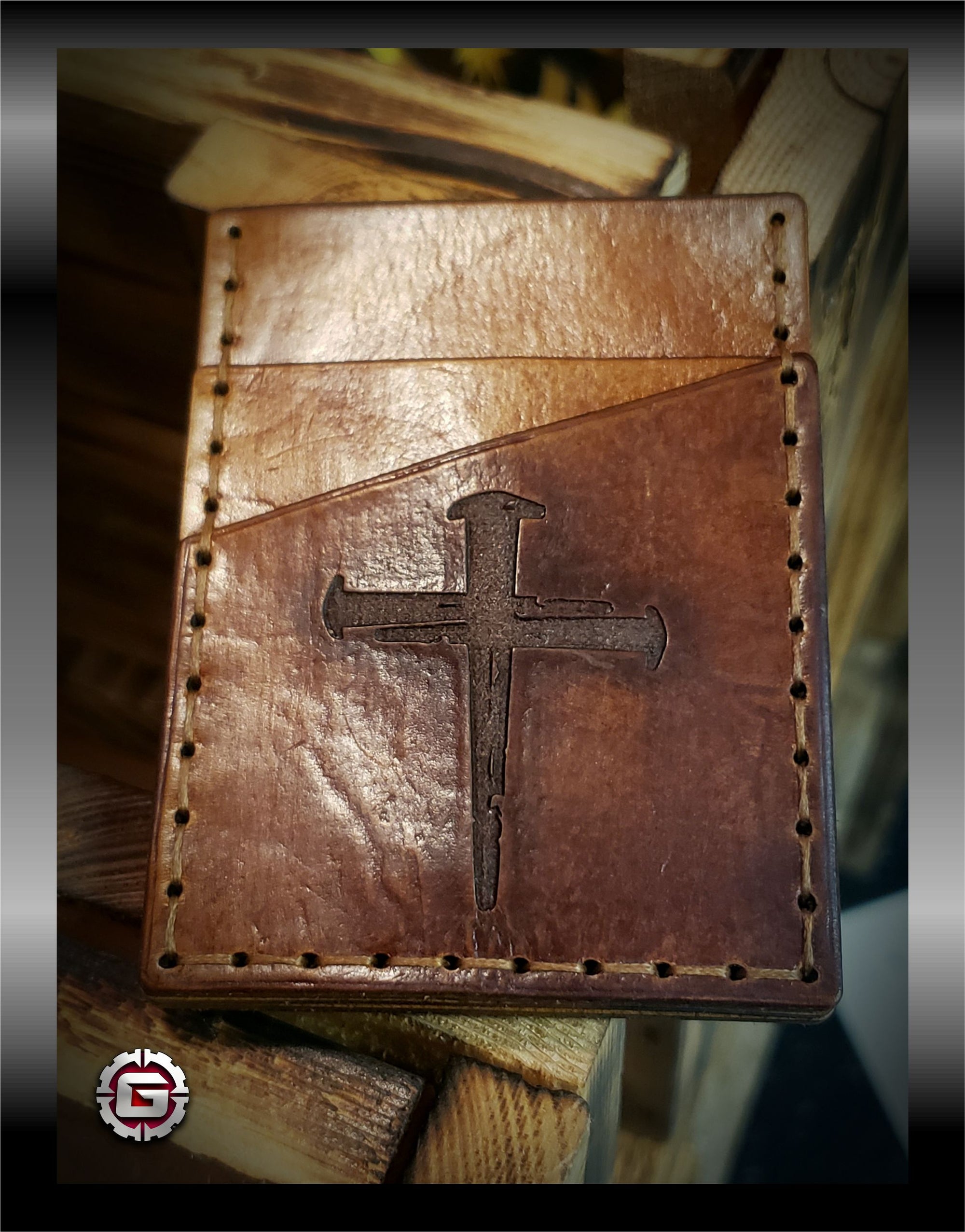 3 Nail Cross Leather Wallet - GRITGEAR™ Apparel