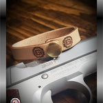 America Leather Bracelet Cuff Natural | GRITGEAR Apparel