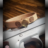 America Leather Bracelet Cuff Natural | GRITGEAR Apparel