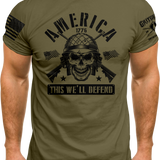 America Skull This We'll Defend | Grit Gear Apparel ®