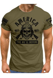 America Skull This We'll Defend | Grit Gear Apparel ®