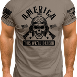 America Skull This We'll Defend | Grit Gear Apparel ®