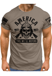 America Skull This We'll Defend | Grit Gear Apparel ®