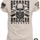 Bearded American Skull W/ Guns - Tee | Grit Gear Apparel 