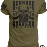 Bearded American Skull W/ Guns - Tee | Grit Gear Apparel 