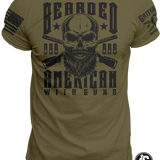 Bearded American Skull W/ Guns - Tee | Grit Gear Apparel 